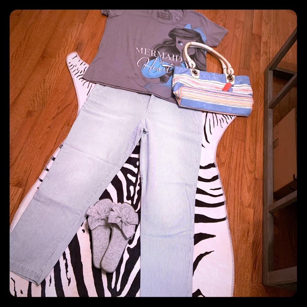 Gap Broken in Khakis Engineer Stripe